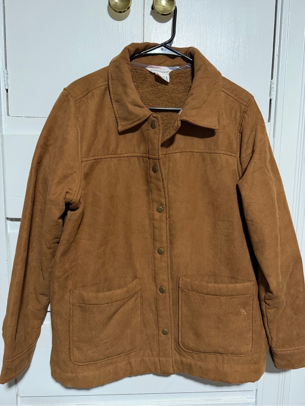 Boston Traders Tan Suede-Look Teddy Lined Jacket